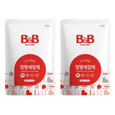 B&B 奶瓶清潔液補充包, 500毫升, 2個