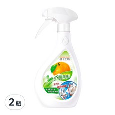 ORANGE HOUSE 橘子工坊 家用清潔類浴廁清潔劑 兩用噴槍, 480ml, 2瓶