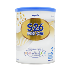 Wyeth 惠氏 S-26 鉑臻水解配方 3號, 800g, 1罐