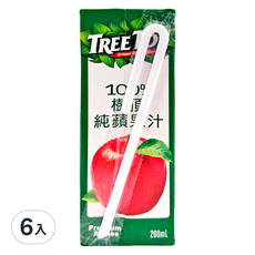 TREE TOP 樹頂 100%純蘋果汁, 200ml, 6入