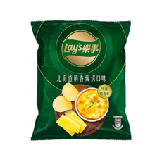 Lay's 樂事 洋芋片 北海道奶香焗烤口味, 34g, 12包