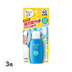 Biore 蜜妮 舒涼高防曬乳液 SPF48, 50ml, 3瓶