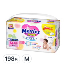Merries 妙而舒 妙兒褲/尿布, M, 198片