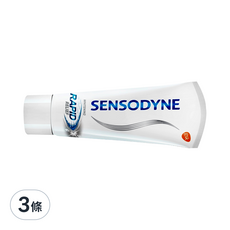 SENSODYNE 舒酸定 速效修護抗敏牙膏, 亮白, 100g, 3條