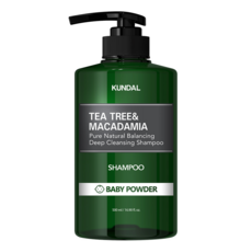 KUNDAL 昆黛爾 茶樹&澳洲堅果控油洗髮精 Baby Powder, 500ml, 1瓶