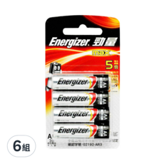 Energizer 勁量 鹼性3號, 4顆, 6組