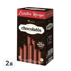 Gery 芝莉 捲心酥 黑巧克力 20入, 280g, 2盒