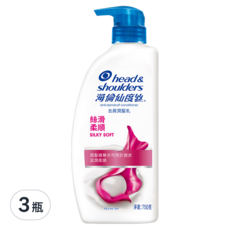 head&shoulders 海倫仙度絲 去屑潤髮乳 絲滑柔順, 750ml, 3瓶