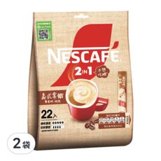 NESCAFE 雀巢咖啡 二合一 義式拿鐵, 12g, 22入, 2袋
