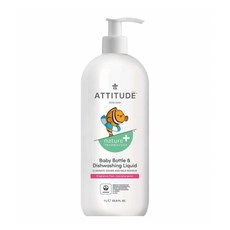 ATTITUDE 艾特優 嬰幼兒奶瓶餐具洗潔精 壓頭, 1L, 1瓶