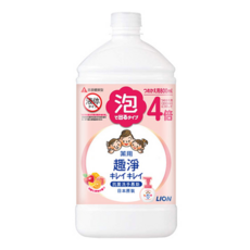 LION 獅王 趣淨 泡沫洗手慕斯補充瓶 果香, 800ml, 1瓶