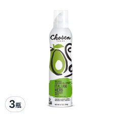 Chosen FOODS 酪梨油噴霧 義式香草, 140ml, 3瓶