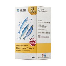 大研生醫 EPA 80%快樂魚油軟膠囊, 60顆, 1盒