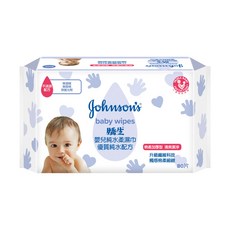 Johnson's 嬌生 嬰兒純水柔溼巾 棉柔加厚型, 80張, 3包