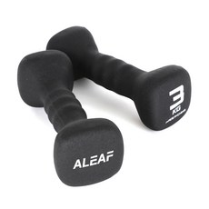 ALEAF 橡膠方頭啞鈴, 3kg, 2個