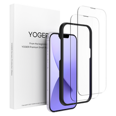 YOGER iPhone滿版強化玻璃螢幕保護膜, 2片