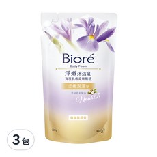 Biore 蜜妮 淨嫩沐浴乳 補充包 馥郁紫鳶香, 700g, 3包