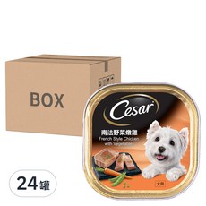 Cesar 西莎 風味餐盒, 南法野菜燉雞口味, 100g, 24罐