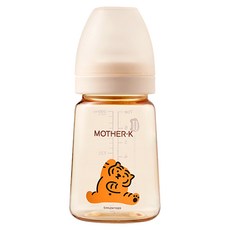 MOTHER-K Muzil Tiger 聯名精粹極簡PPSU奶瓶, 晨曦白, 180ml, 1個