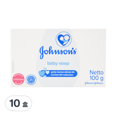 Johnson's 嬌生 嬰兒潤膚香皂, 100g, 10盒