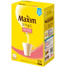 Maxim 麥心 摩卡減糖經典三合一咖啡, 11.8g, 100包, 1盒