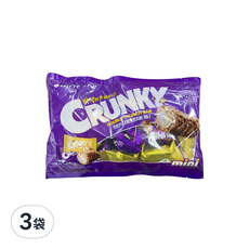 LOTTE 樂天 Crunky 迷你雙脆巧克力棒, 361g, 3袋