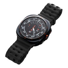 NUART Galaxy Watch Ultra相容水性矽膠錶帶, Black