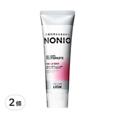 LION 獅王 NONIO 終結口氣牙膏 甜梨玫瑰, 130g, 2條