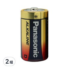 Panasonic 大電流鹼性電池 1號, 2顆, 2組