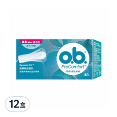 o.b. 歐碧 棉條迷你型, 迷你型, 16入, 12盒