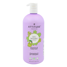 ATTITUDE 艾特優 兒童2合1洗髮沐浴露 香草+梨, 946ml, 1瓶