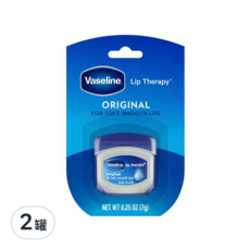 Vaseline 凡士林 護唇膏, 原味, 0.25oz, 2罐