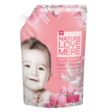 NATURE LOVE MERE 嬰兒衣物柔軟精補充包 櫻花香, 1.3L, 2包