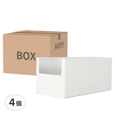 KAZT 多功能收納盒 L號, 白色, 4個
