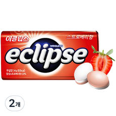 eclipse 易口舒 無糖薄荷錠 草莓口味, 34g, 2盒