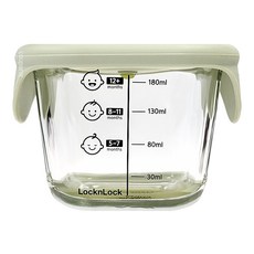 LocknLock 樂扣樂扣 嬰兒副食品方形保鮮盒 230ml, 淺綠色, 3個