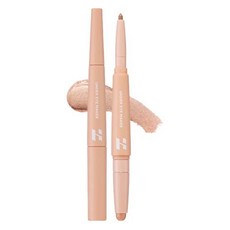 HOLIKA HOLIKA 雙頭臥蠶眼影筆, 01 Bare, 1支