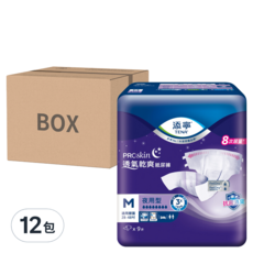 TENA 添寧 PROskin 透氣乾爽紙尿褲 夜用型, M, 9片, 12包