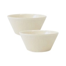 SSUEIM Vize系列 陶瓷麵食碗, 奶油色, 2個
