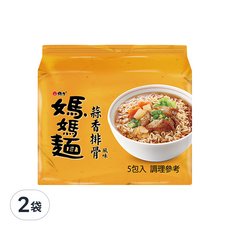 維力 媽媽麵 蒜香排骨風味 80g, 10包