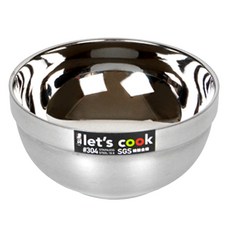 let's cook 樂司廚品 樂司不鏽鋼雙層隔熱碗 16cm, 1個