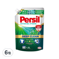 Persil 寶瀅 深層酵解洗衣凝露補充包 除菌防蟎, 1.5L, 6包