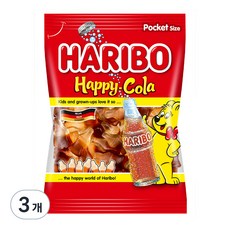 HARIBO 哈瑞寶 Happy Cola 可樂風味軟糖, 100g, 3包