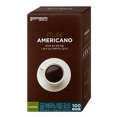 Gomgom 美式即溶咖啡 中焙溫和款, 1g, 100入, 1盒