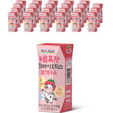 Pasteur 正直牧場益生元草莓牛奶, 125ml, 24入