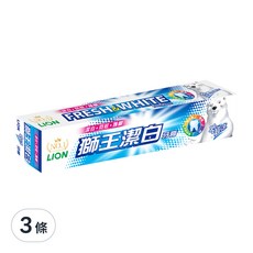 LION 獅王 超涼潔白牙膏, 200g, 3條