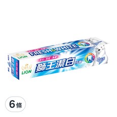 LION 獅王 超涼潔白牙膏, 200g, 6條