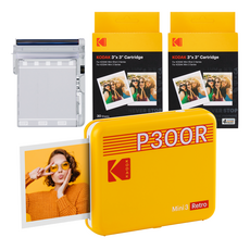 KODAK 柯達 Mini 3復古攜帶式相印機+相紙 60入, P300R, 黃色