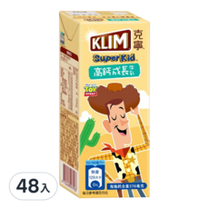 KLIM 克寧 高鈣成長牛乳, 198ml, 48入