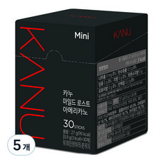 KANU 中烘美式黑咖啡, 0.9g, 30入, 5盒